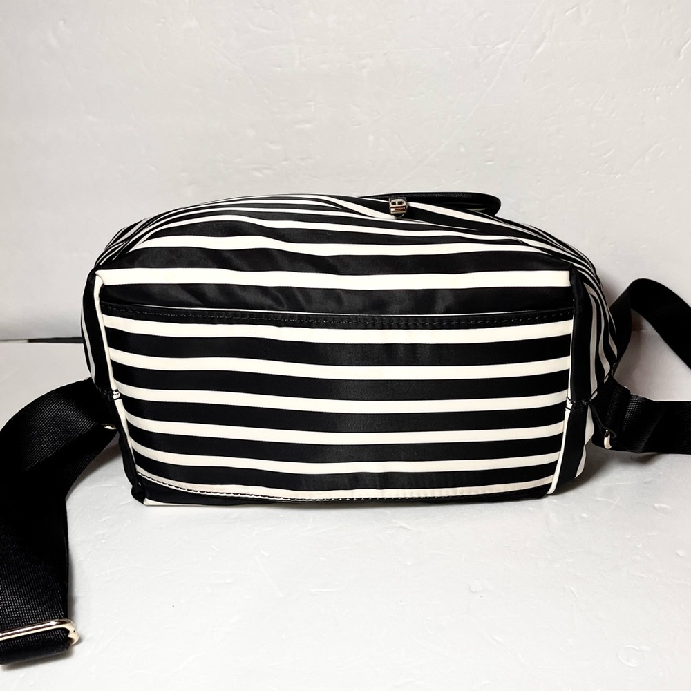 Kate Spade Molly Nylon Backpack - Classic Black & White Stripe - EUC - Picture 3 of 5
